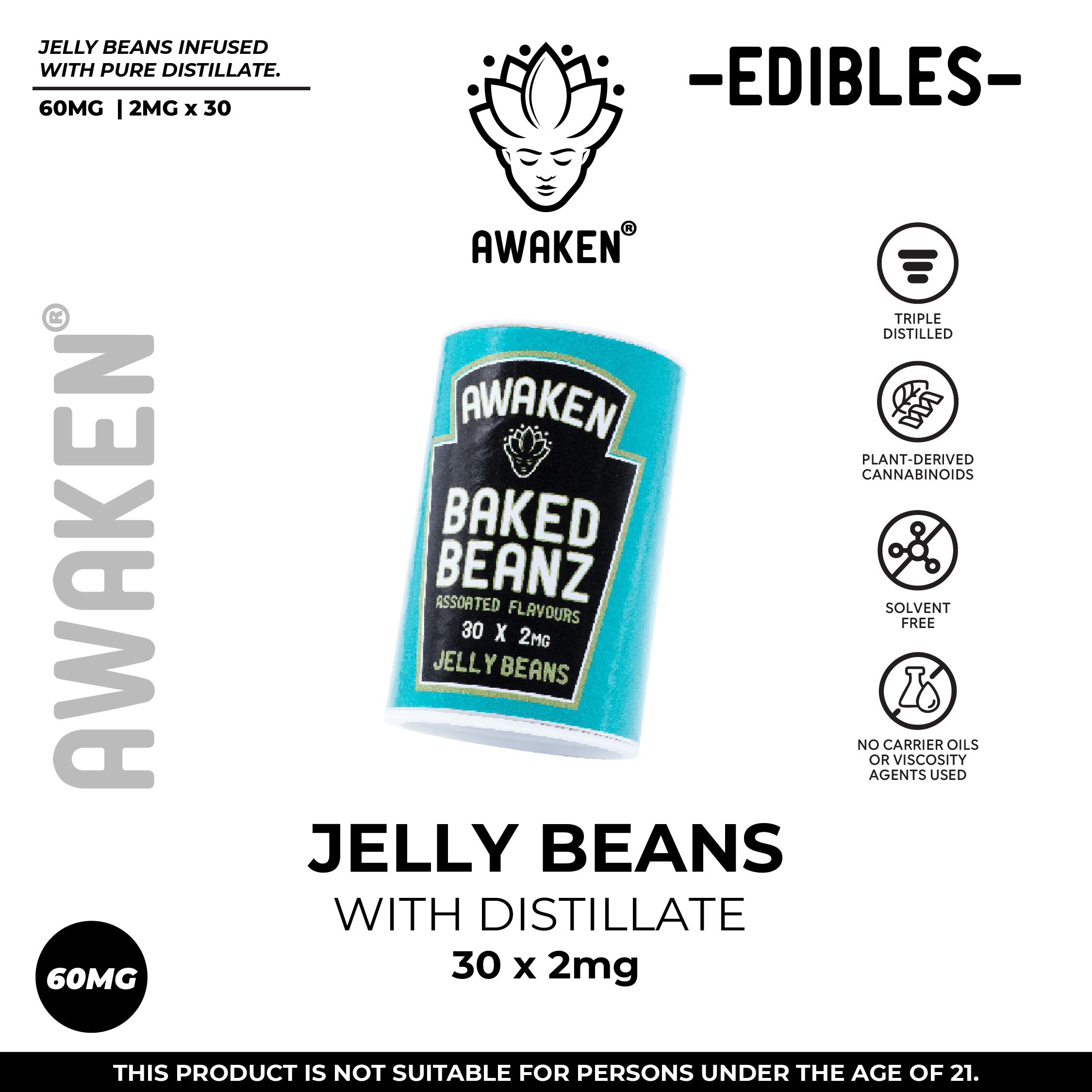 Awaken | Baked Beans | 60mg | 30 x 2mg