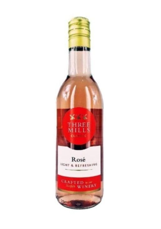 Three Mills Rose 187ml light refreshing wine 🍷 bottles abv 5.5%