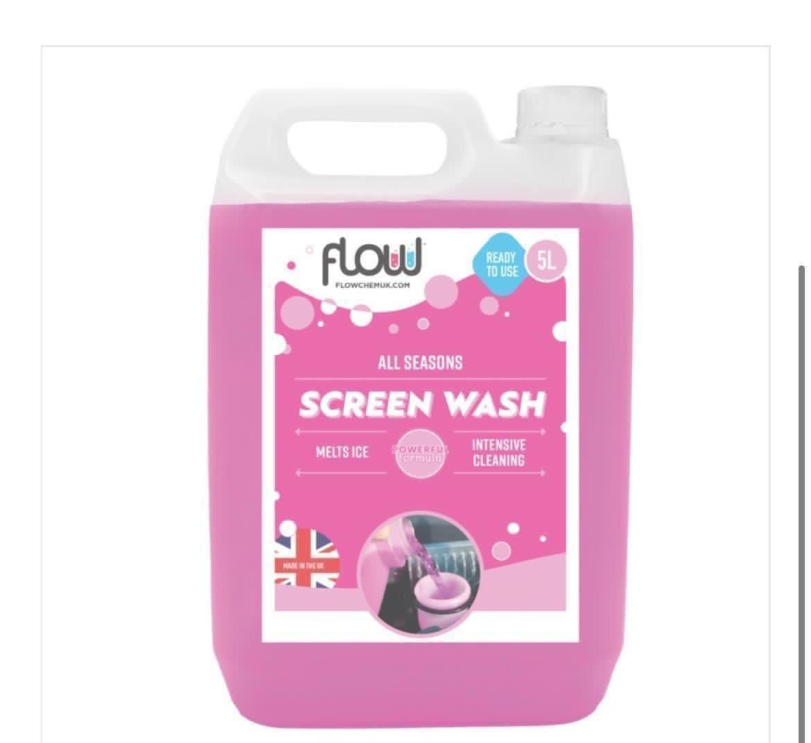 Flow ready to use pink screenwash 5L