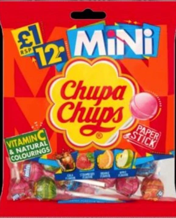 Chupa Chups Minis 12's PMP 1.00 Bag Case of 12 Dated December 25