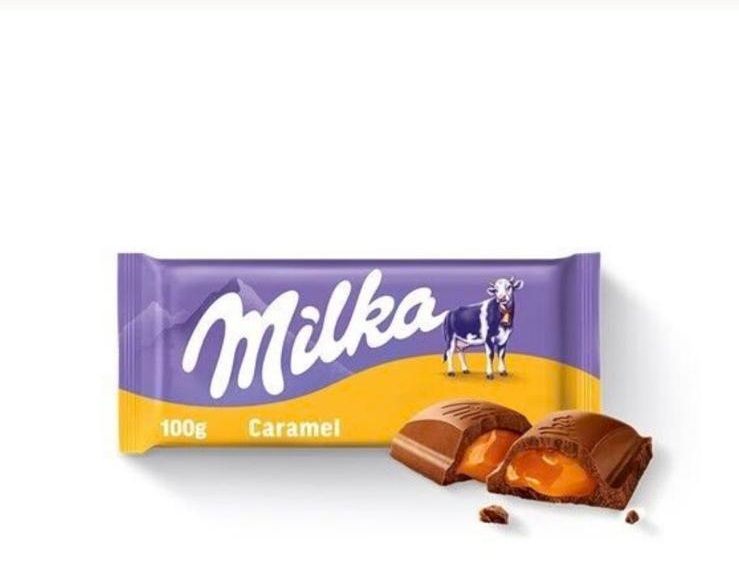 Milka with caramel 5 x100g BBE 10/10/24 
