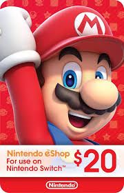 Nintendo switch gift card 20 $