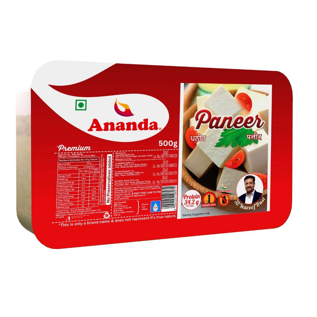 Ananda Premium Fresh Paneer 500g