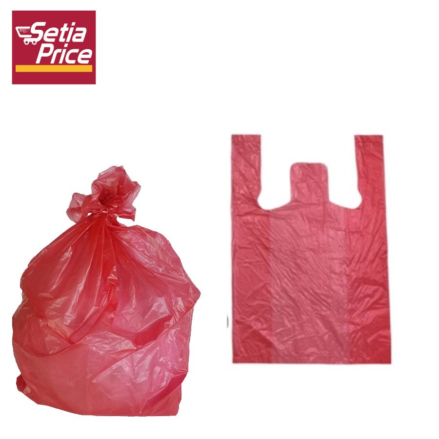 T-SHIRT PLASTIC BAG 15X16 RED