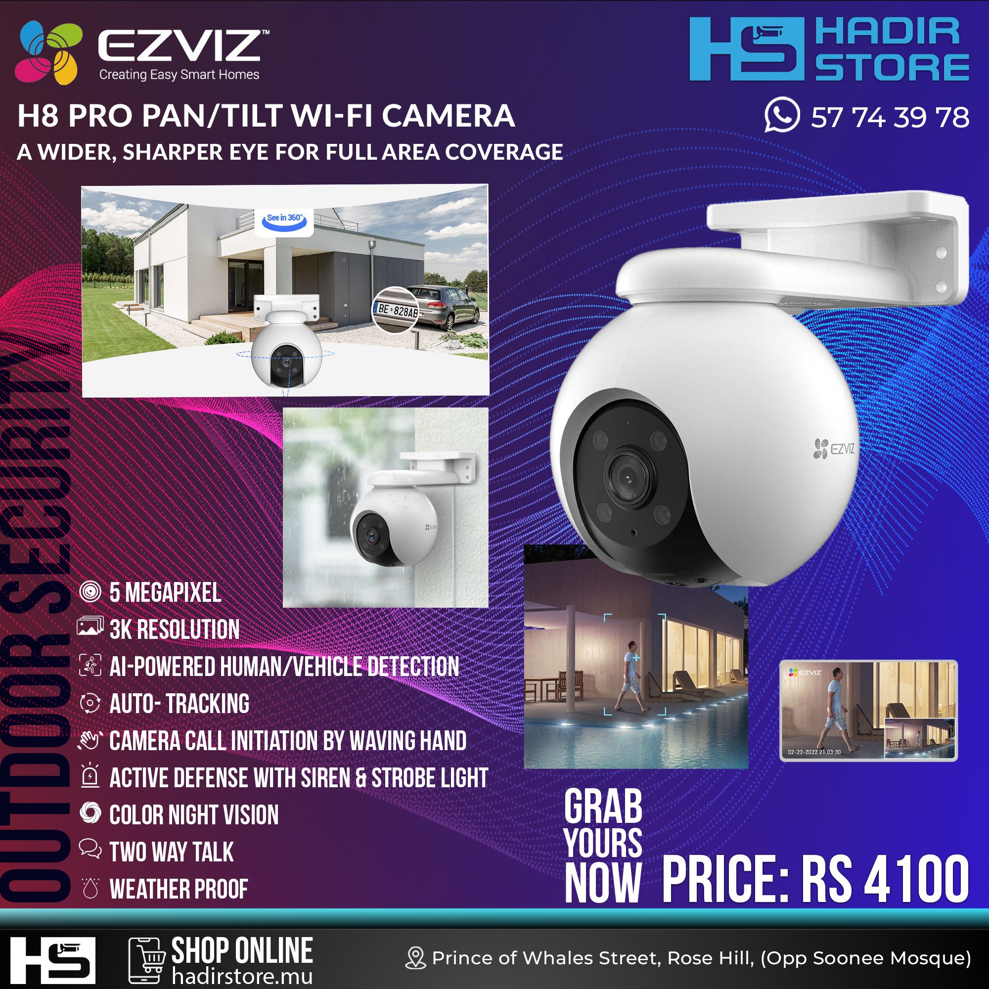 EZVIZ H8PRO 3K 5MP