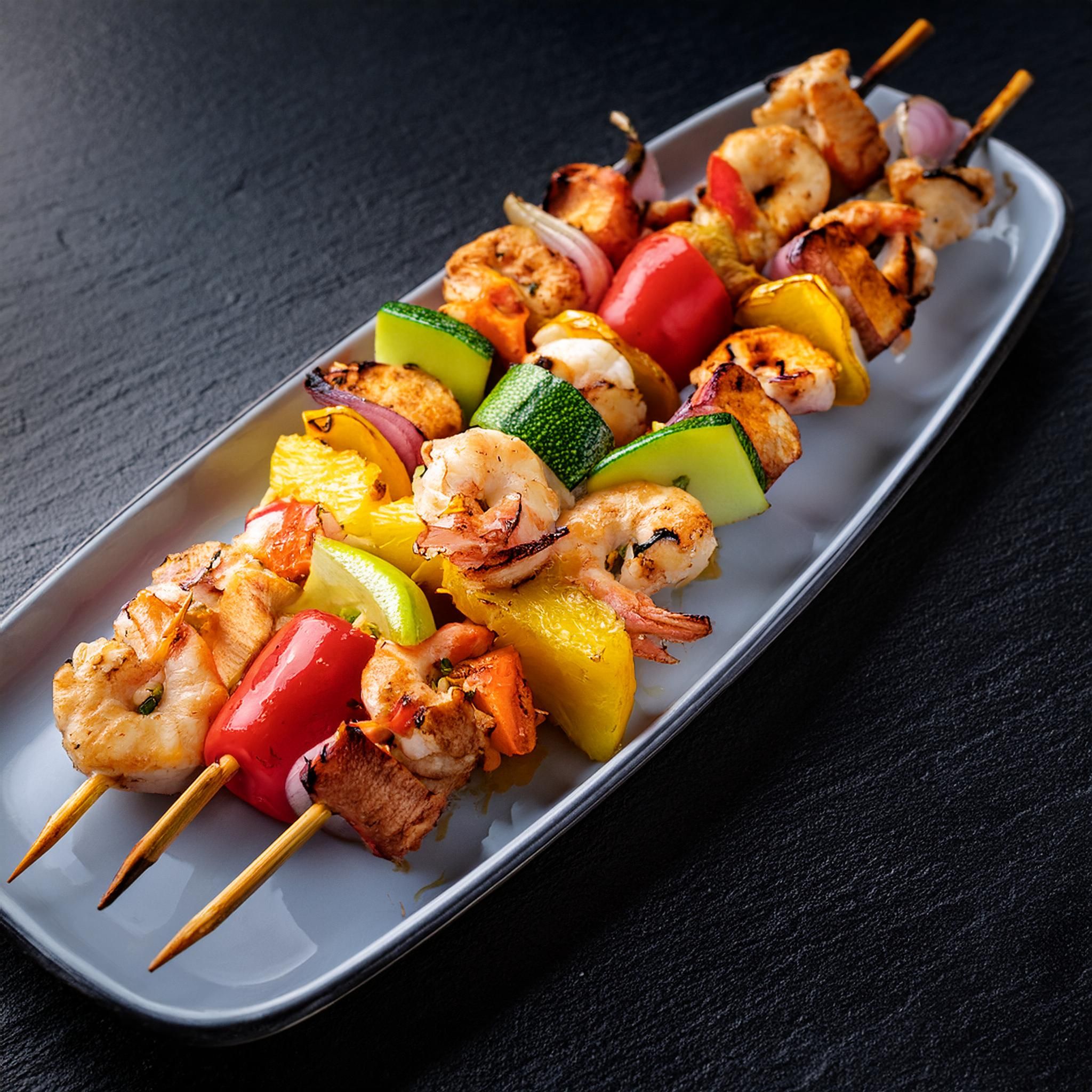 Seafood Mix Skewers - Brochettes