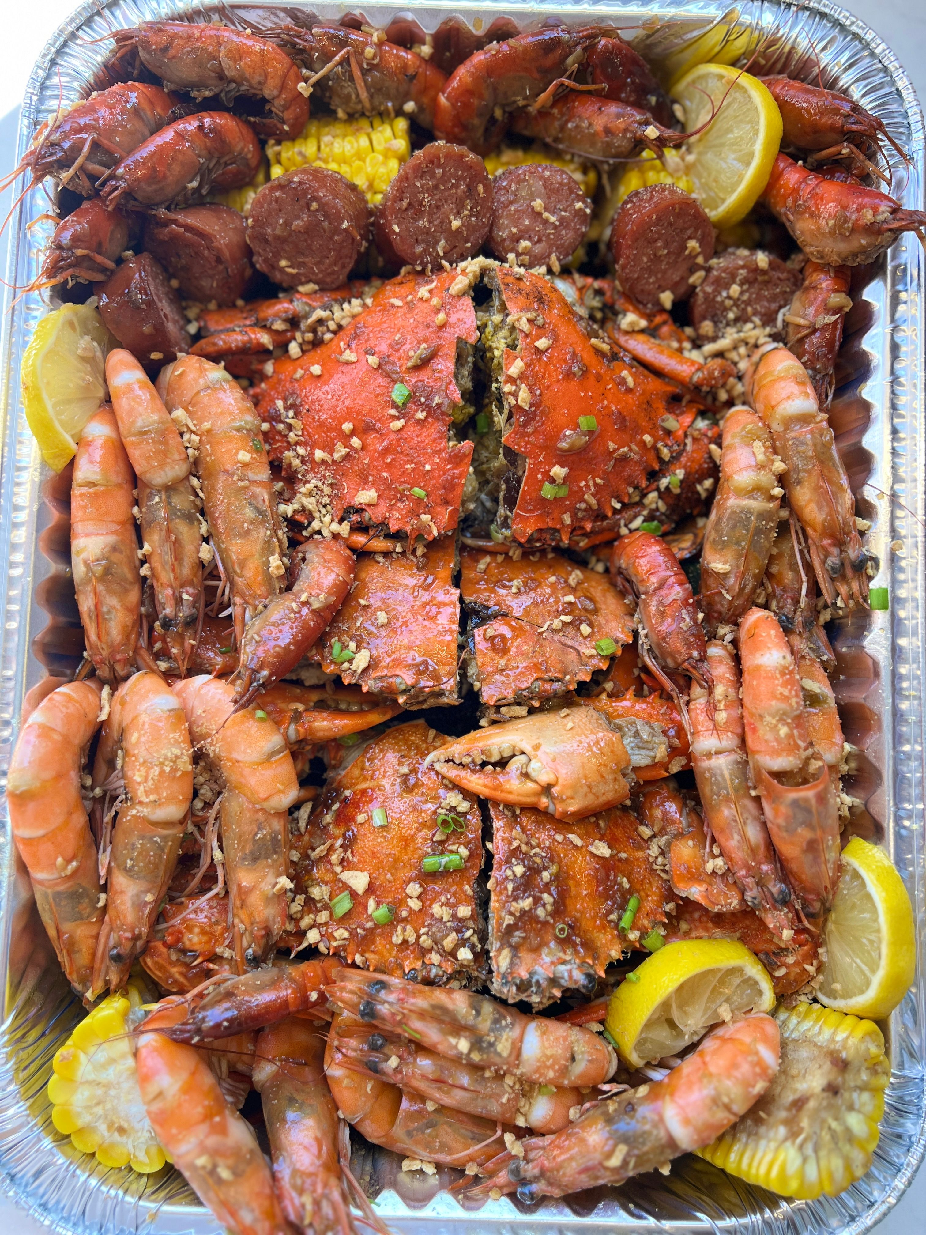 Classic Seafood Boil in Lemon Butter Cajun Sauce