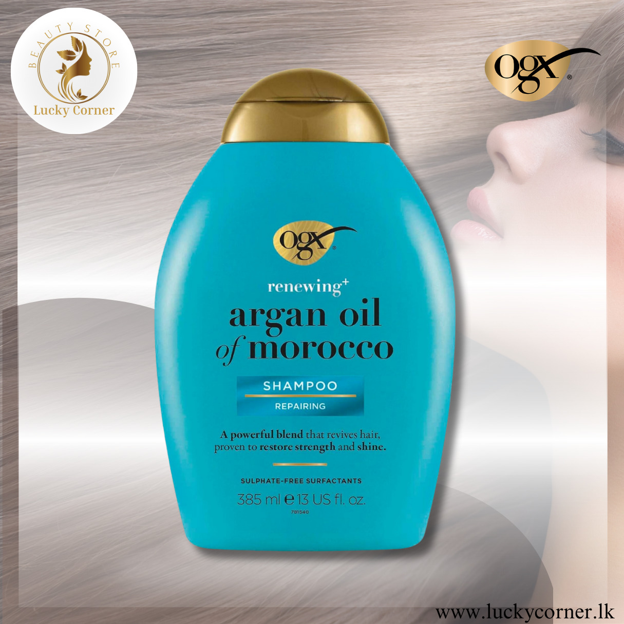 OGX Renewing + Argan Oil of Morocco Moisturizing Daily Shampoo, 13 fl oz