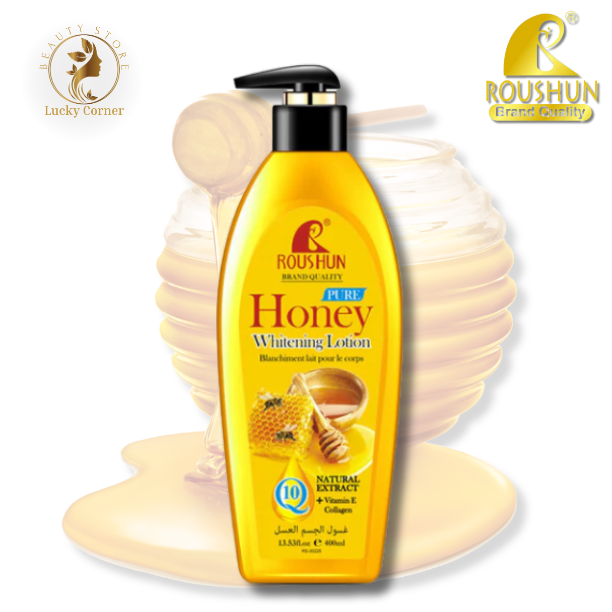 Roushun - Honey Whitening Lotion - 400ml