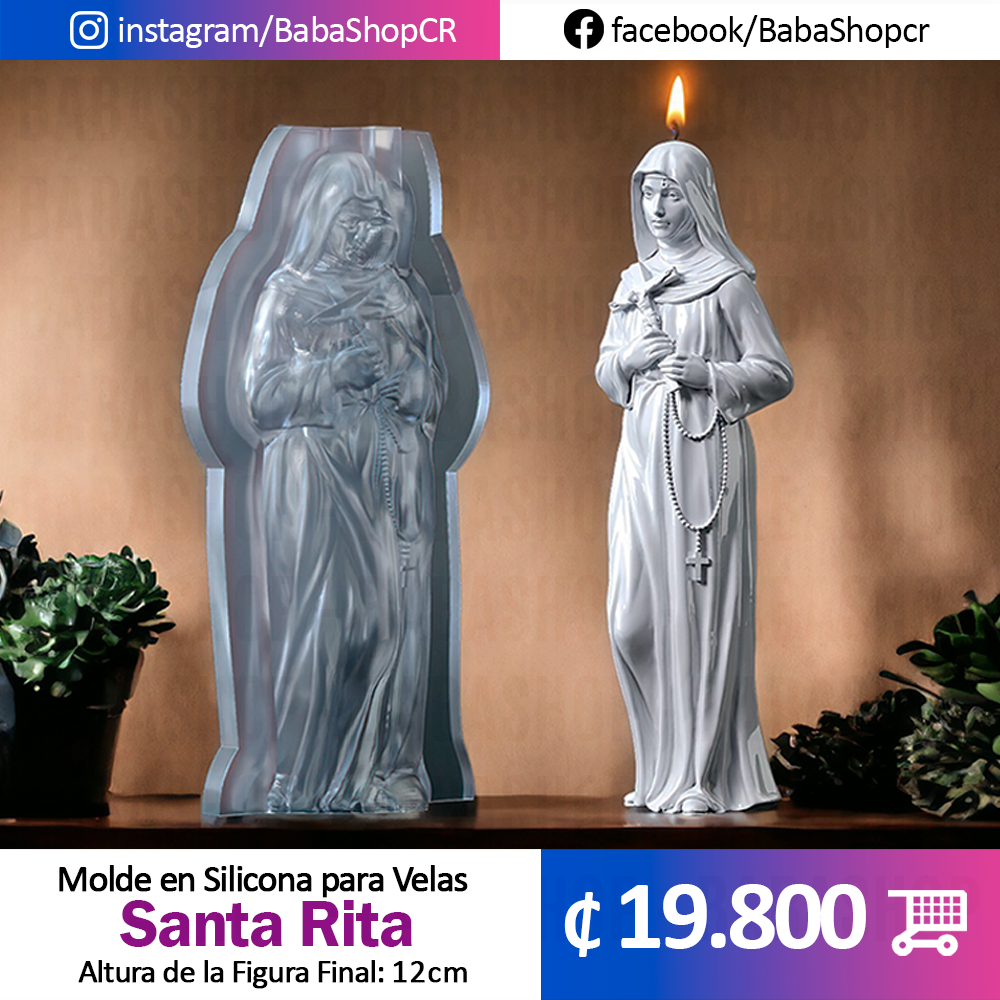 Santa Rita - Molde en Silicona - Altura Final 12cm