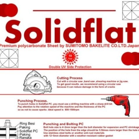 Solidflat tbl 1.2mm lebar 110cm; tebal 2.0mm lebar 122cm. Warna Slategray; Clear; Mahagony Bronze_0