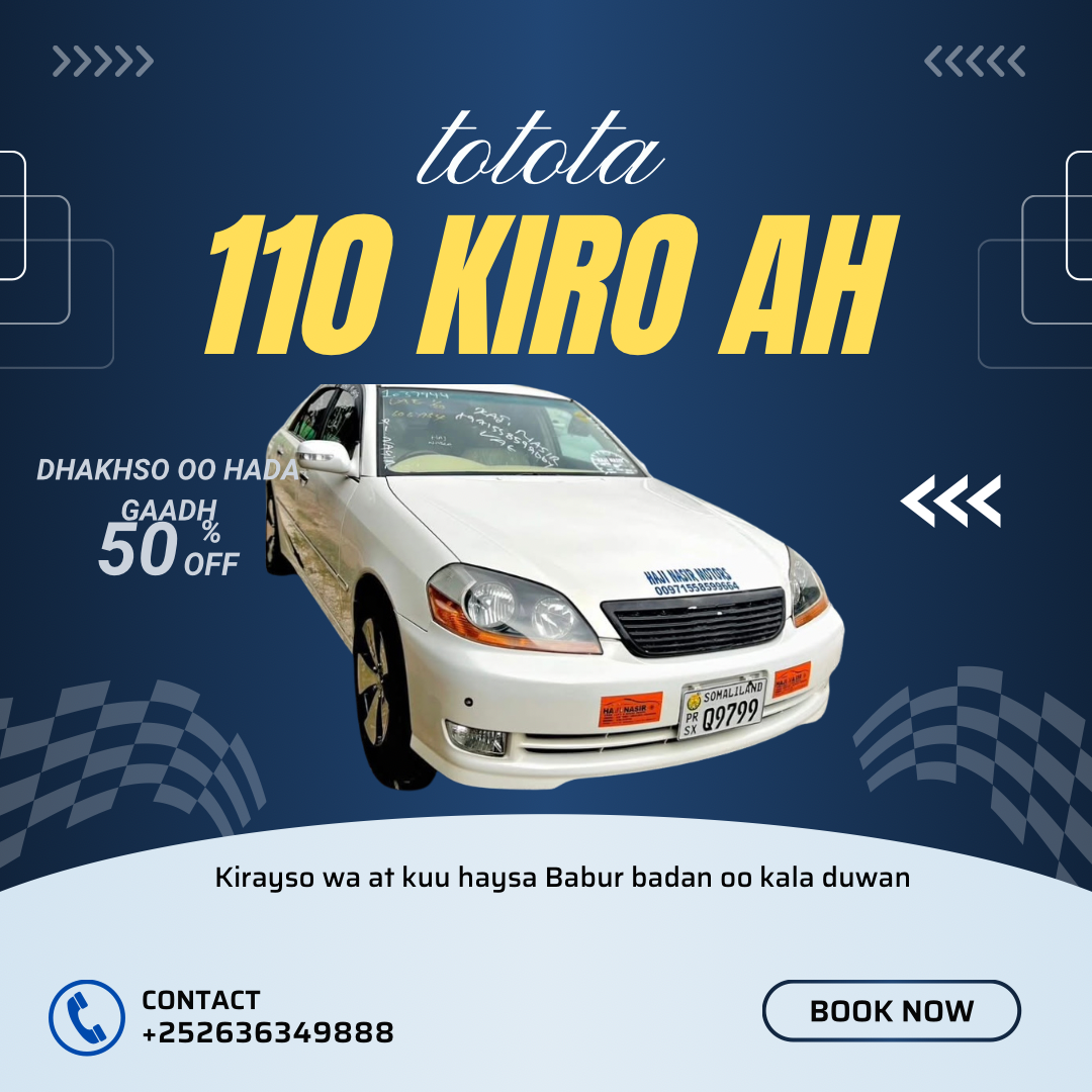 Kirayso hada 100 kiiba 50% ba laga jabiyay e_0