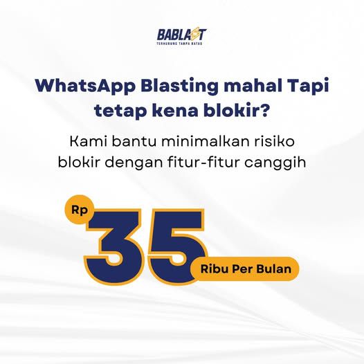Tools Untuk Broadcast Melalui Wa atau Kirim Pesan Massal Sekaligus. Hanya Sekali Klik !! Buruan Order Sekarang dan Gunakan Kode Promo "JULEHA" Untuk Mendapatkan Potonga Harga Menjadi 25.000 Aja_0