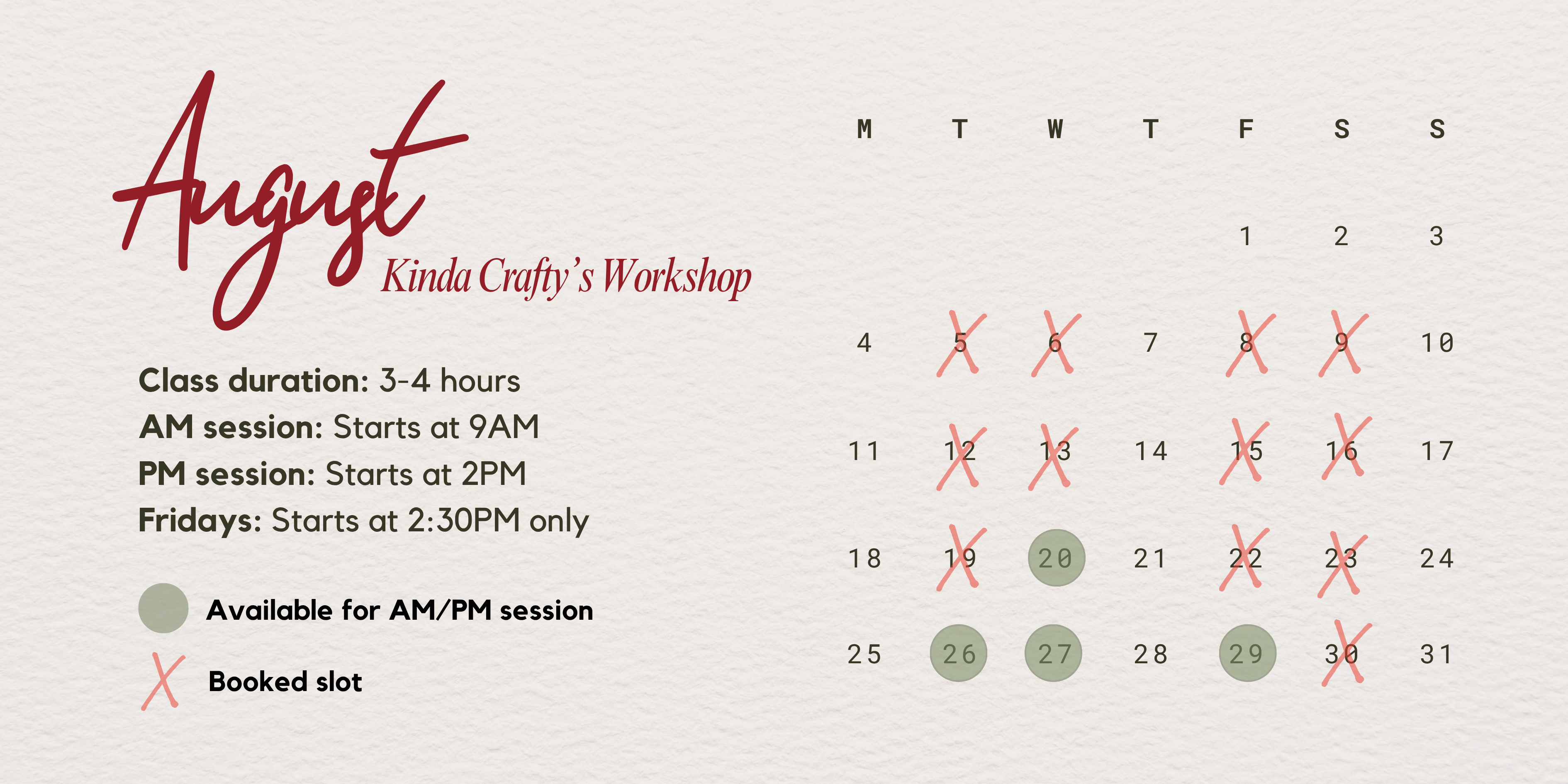 📌 All July sewing class slots are filled! 🧵 here’s what’s available in August. Tap below to reserve your seat! ☺️ [Last Updated: 7th July, 10:01AM]_0