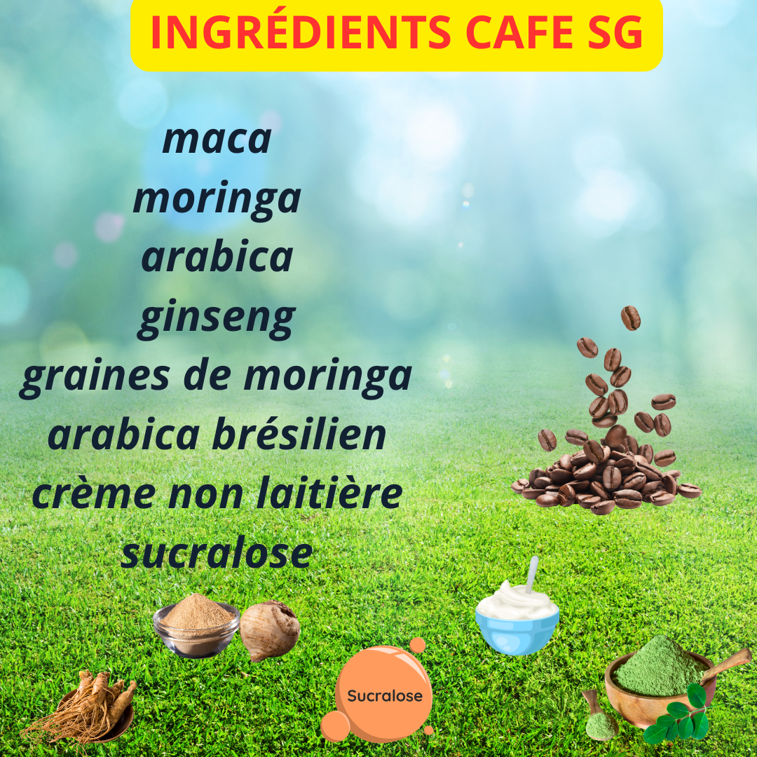 Ingrédients SG9PLUS , café SG, crème SG _2