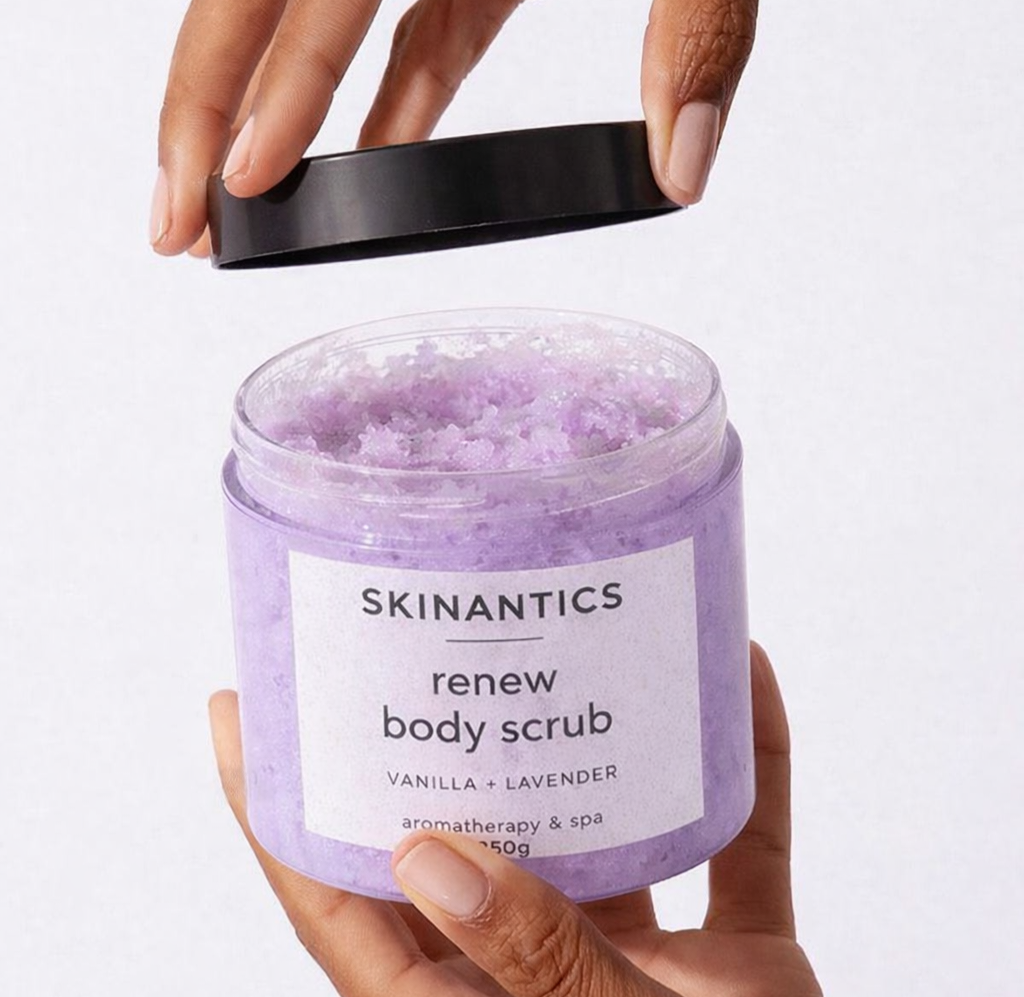 Indulge your skin in a spa-like experience at home. Our handcrafted scrubs gently exfoliate, nourish, and revive your skin while soothing aromatherapy blends calm the mind and awaken the senses. Reveal softer, smoother, radiant skin with every use._1