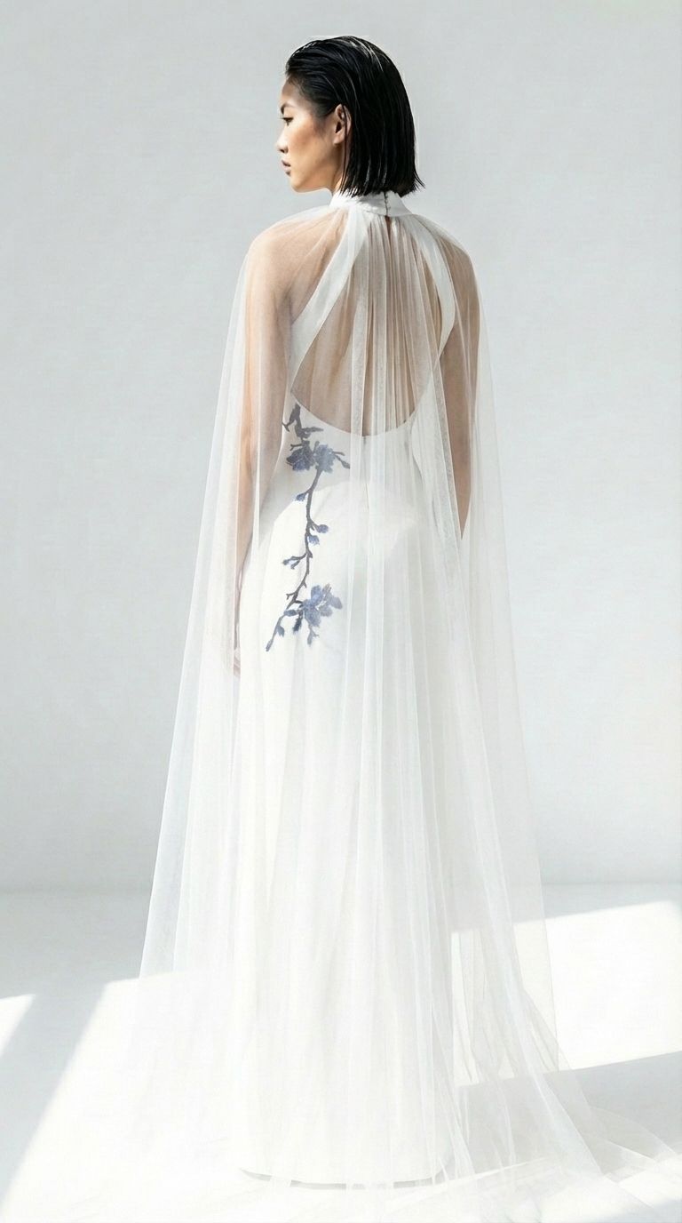 CHEONGSAMS "Blue Blossoms and Cranes" _1