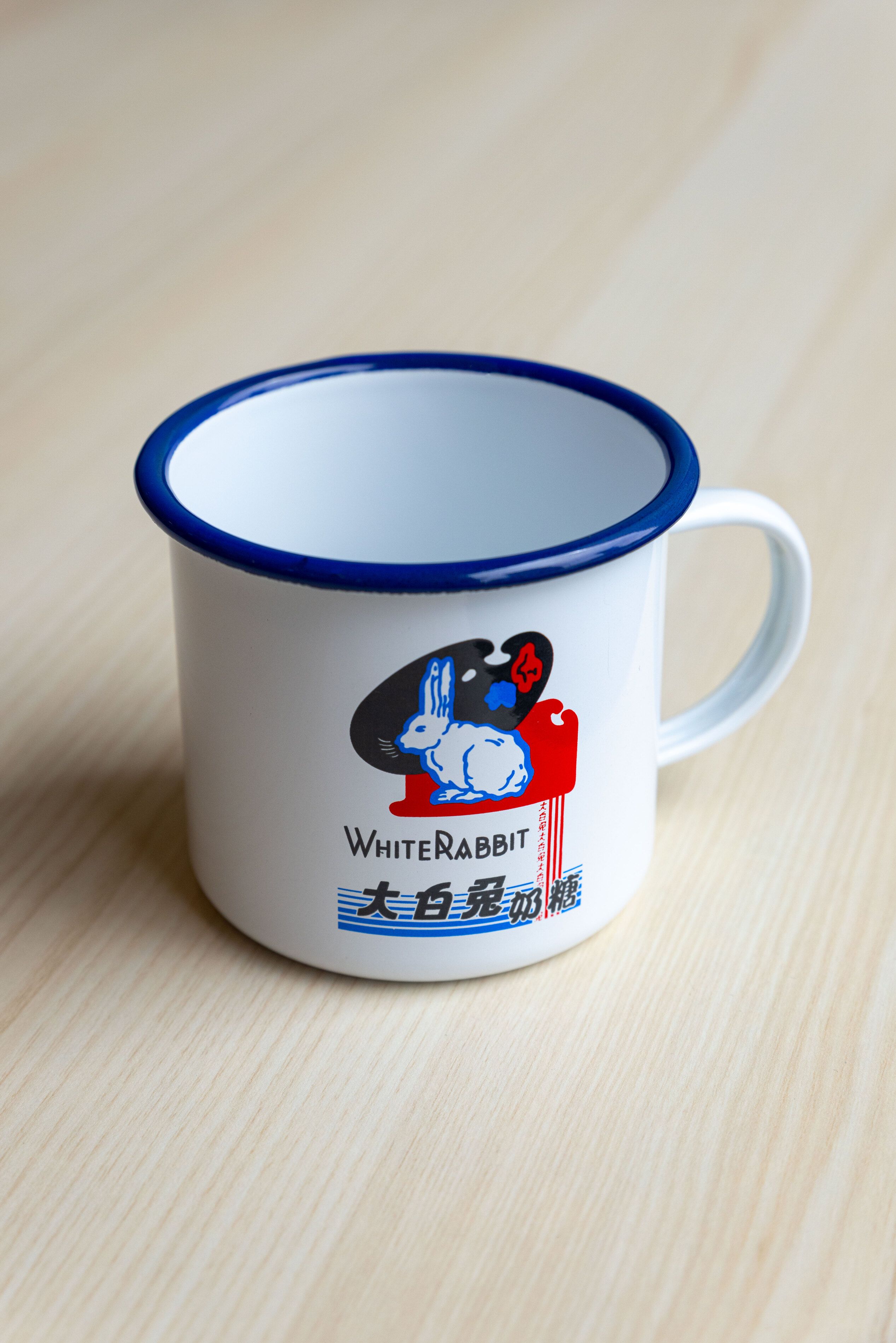 White Rabbit Enamelled Cup