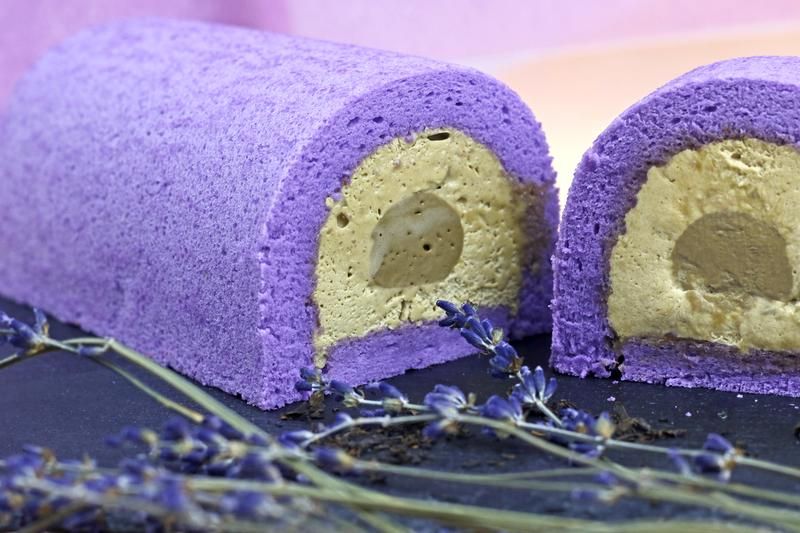 Lavender Earl Grey Roll Cake