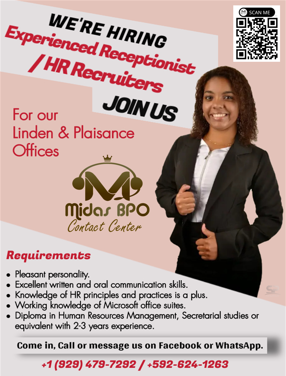 Vacancies for HR Recruiter/Receptionists