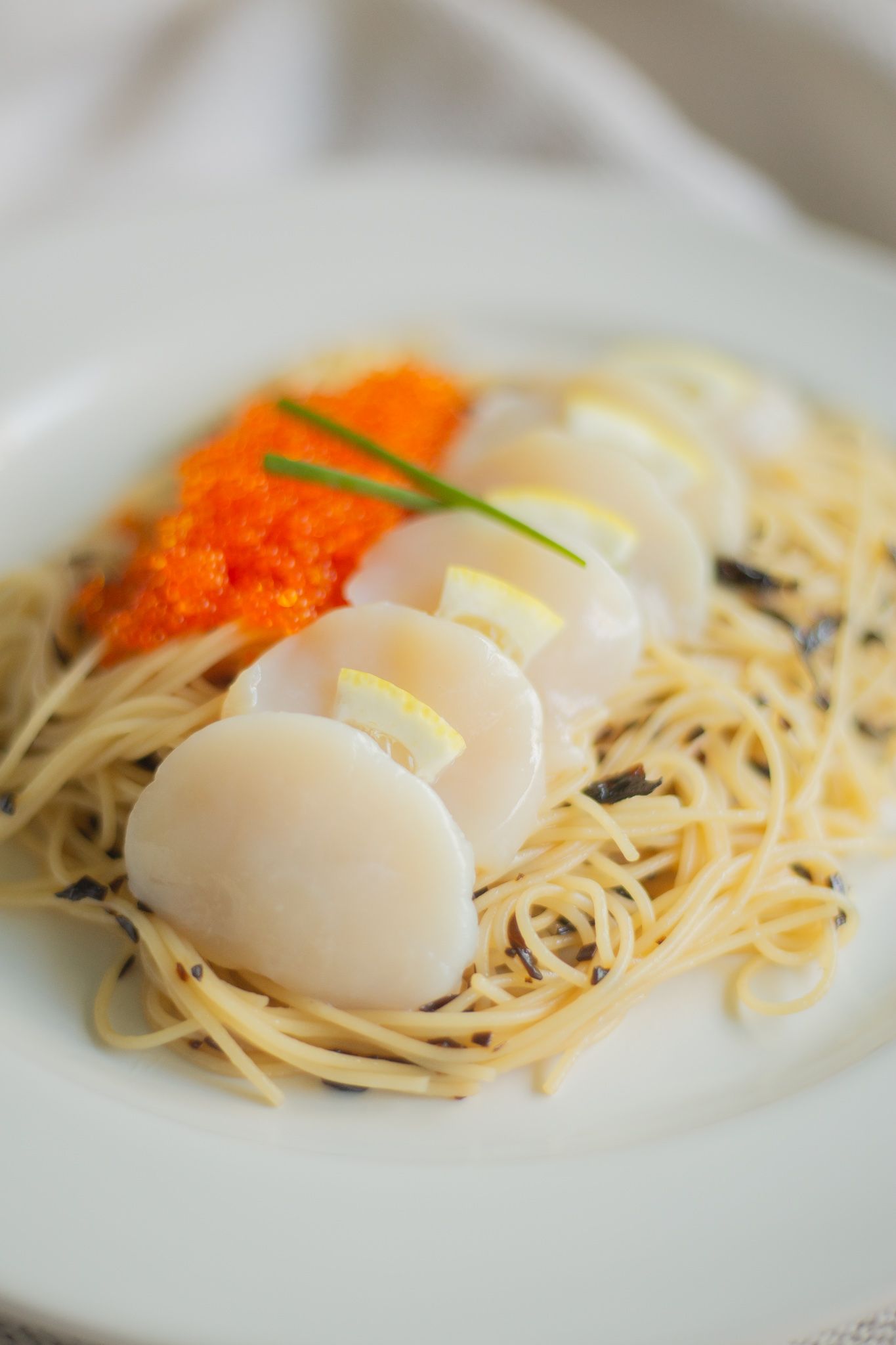 Cold Truffle Kombu Pasta - Hotate