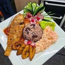 Rice & Peas with Fried Fish