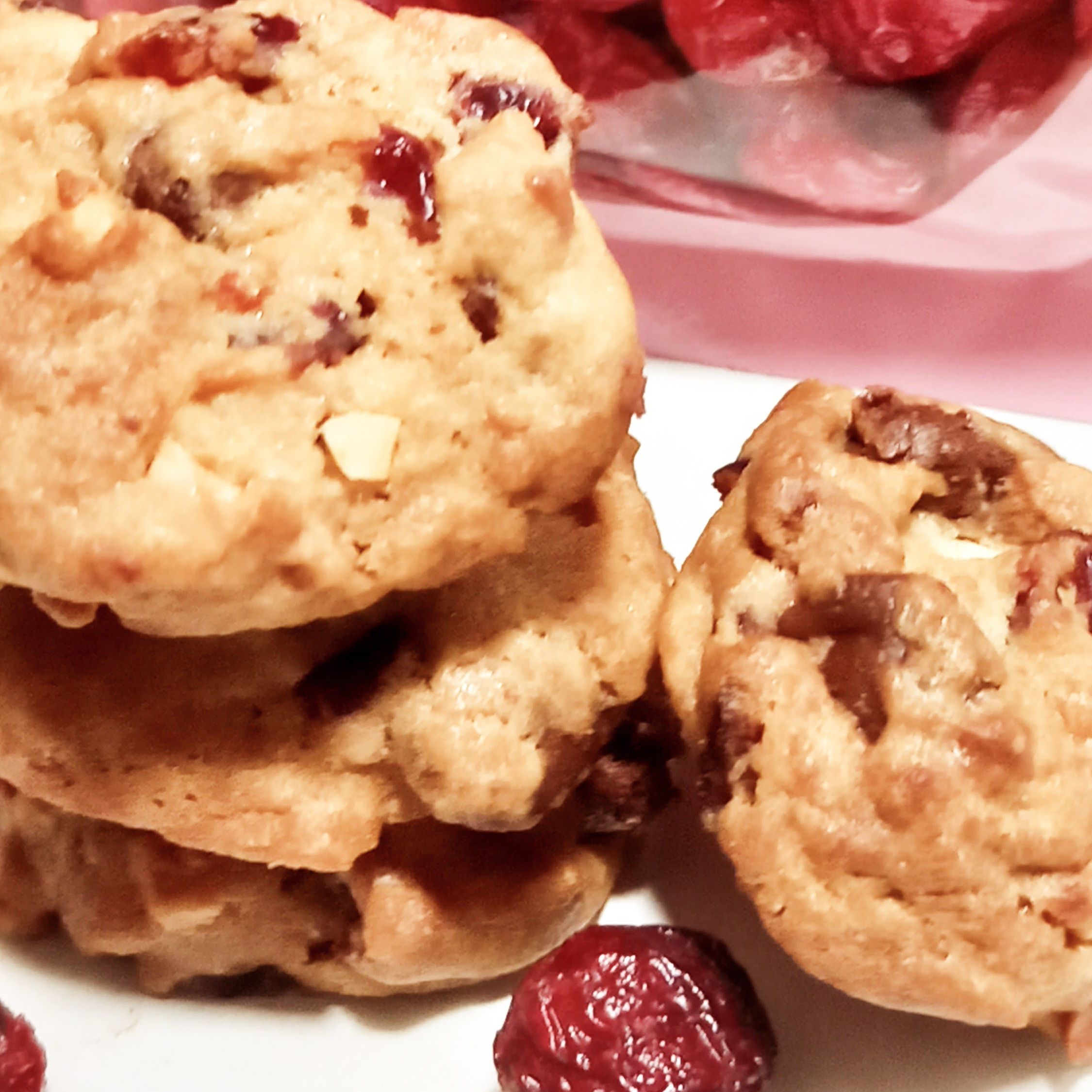 Cranberry White Choc Chip Cookies 