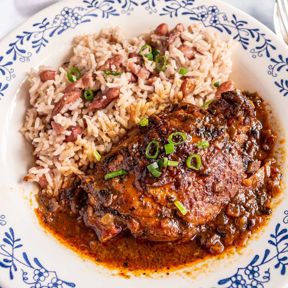 Stew Chicken with Rice and Peas