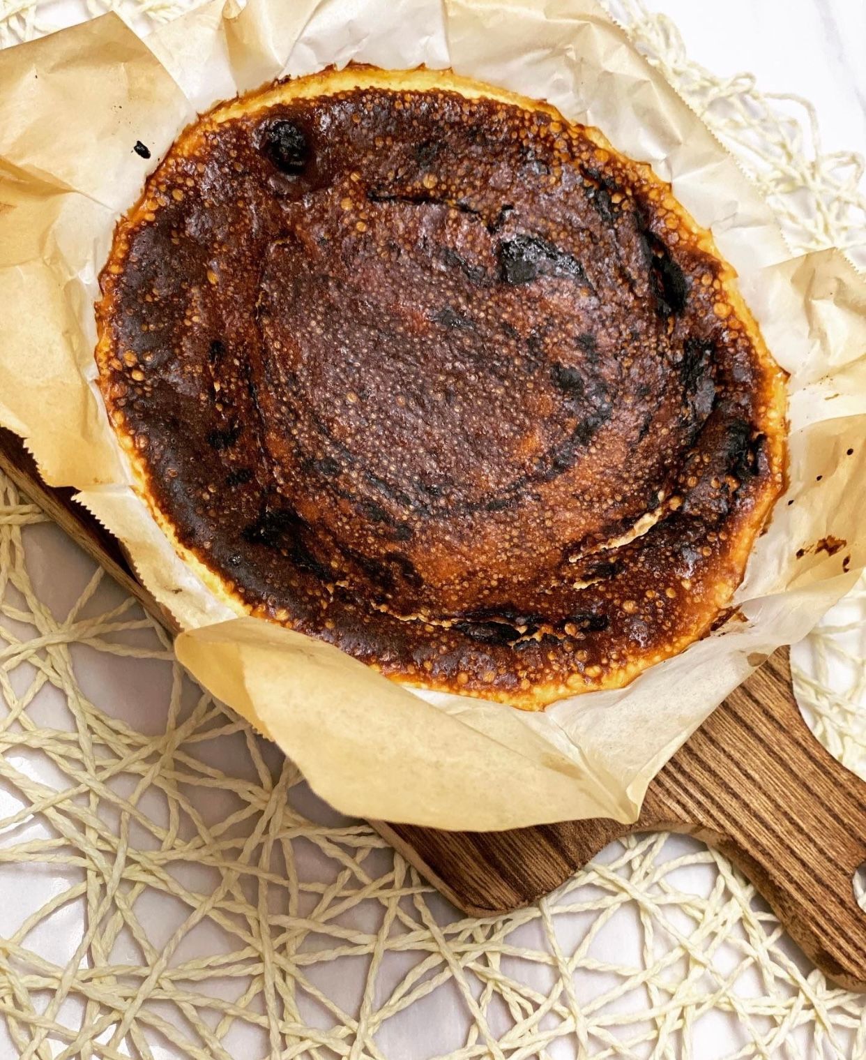 🧀🌱🍫Choco Mint Basque Burnt Lava Cheesecake