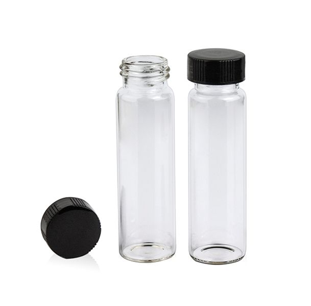 40ML CLEAR GLASS SAMPLE VIAL (27.5 X 95MM) 24-400 SCREW THREAD (PACK OF 100)