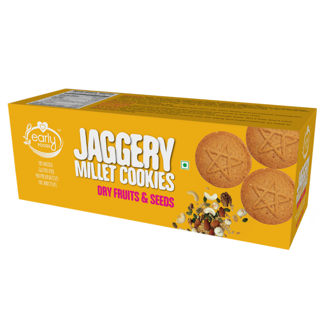 Jaggery Millet Cookies (Dry Fruits & Seeds)