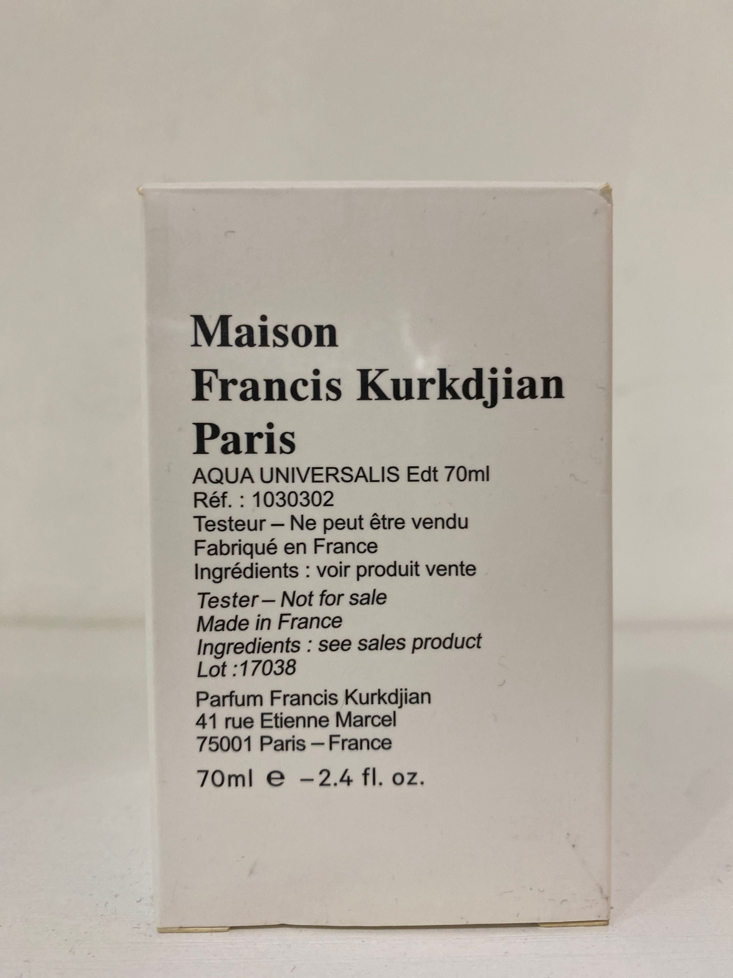 Maison Francis kurkdjian Paris Aqua universalis ( Tester )