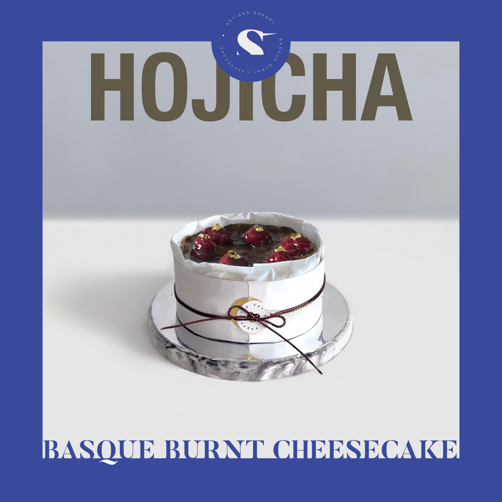 Hojicha Delight | Basque Burnt Cheesecake